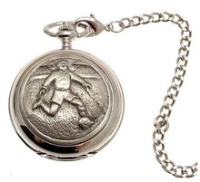 Solid pewter fronted quartz pocket - Footballer design 25