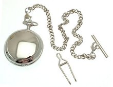 Solid pewter fronted quartz pocket - plain design