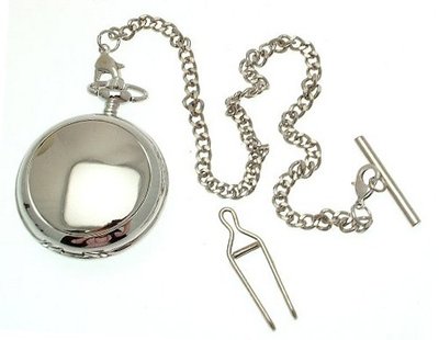 Solid pewter fronted quartz pocket - plain design