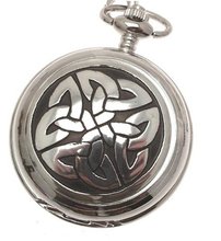 uAEW Celtic knotwork pocket pewter fronted quartz mechanism design 68 