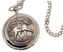 uAEW Pocket - Solid pewter fronted quartz pocket - Horse riding design 31 