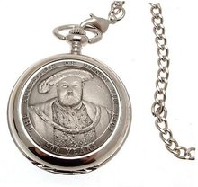 uAEW Solid pewter fronted mechanical skeleton pocket - Henry VIII design 11 