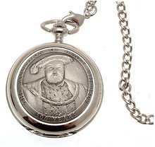 uAEW Solid pewter fronted quartz pocket - Henry VIII design 11 