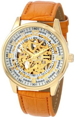 Akribos XXIV AK410YG 'Saturnos' Skeleton Automatic Gold