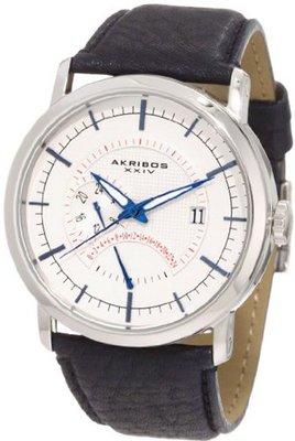 Akribos XXIV AK433SS Ultimate Dual Time Stainless Steel