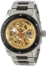 Akribos XXIV AK477TTB Premier Skeleton Automatic Black Two-Tone Stainless Steel Bracelet