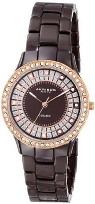 Akribos XXIV AK509BR Ceramic Slim Quartz