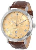 Akribos XXIV AK591SS Swiss Chronograph Leather Strap