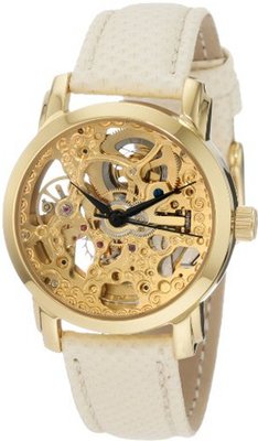 Akribos XXIV AKR431YG Gold Swiss Automatic Skeleton