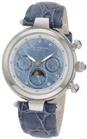Akribos XXIV AKR441BL Diamond Accented Multifunction with Mother of Pearl dial Automatic with Blue Leather Strap
