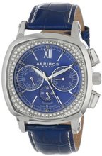 Akribos XXIV AKR462BU Grandoise Multi Function Diamond Swiss Quartz Square