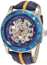 Akribos XXIV AKR476BU Round Retro Skeleton Automatic Strap