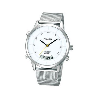 uAlba ALBA WATCH avr001x, Hours, minutes, seconds Day & Date Stainless steel case and screw case back (MEN'S) 