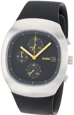 Alessi AL21010 Ray Chronograph Polyurethane Black Designed by Stefano Giovannoni