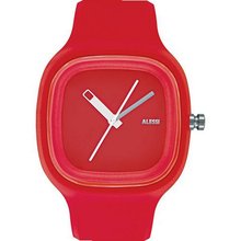 Alessi Unisex AL10016 Kaj Red Polyurethane Strap