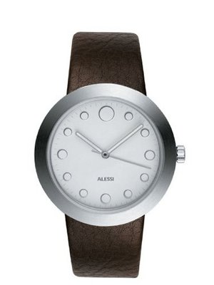Alessi Unisex AL16001 .it Automatic Brown Leather Strap