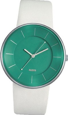 Alessi Unisex AL8009 Luna White Leather Strap