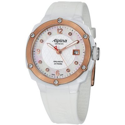 Alpina Adventure Avalanche Extreme Ladies-large White Rubber Strap Ceramic AL-240MPWD3AEC4