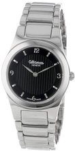Altanus Geneve 16104-01 Chic Swiss Stainless Steel Quartz Black Dial Sapphire Glass