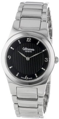 Altanus Geneve 16104-01 Chic Swiss Stainless Steel Quartz Black Dial Sapphire Glass