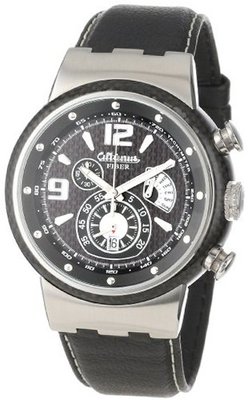 Altanus Geneve 7907-02 Fiber Chronograph Carbon Fiber Case Stainless Steel Bracelet