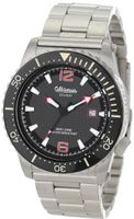 Altanus Geneve 7911-01 Diver Stainless Steel Combo Leather Strap and Metal Bracelet
