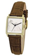 American Kennel Club D1732S011 Maltese Gold-Tone Brown Leather