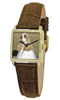American Kennel Club D1759S011 Cocker Spaniel Gold-Tone Brown Leather