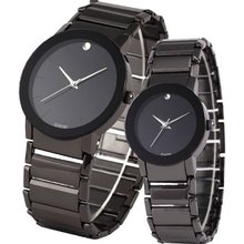 AMPM 2 Pcs es For Couple Lovers Lady  Black Quartz Wrist MIXSNB001