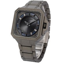 AMPM24 Black Square Dial Military Quartz Analog Stainless Steel Sport Wrist SNB077