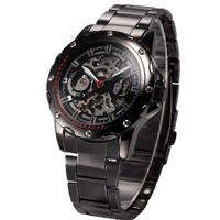 AMPM24 Black Stainless Steel Automatic Mechanical Skeleton Sport PMW207