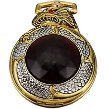 AMPM24 Golden Dragon Dangle Pendant Pocket Quartz + Gift Chain