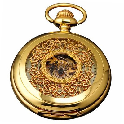 AMPM24 Luxury Golden Luminous Mechanical Pocket + Chain Gift WPK020
