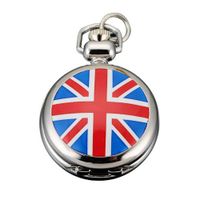 AMPM24 Union Jack British Necklace Lady Quartz Pocket Chain Gift WPK070