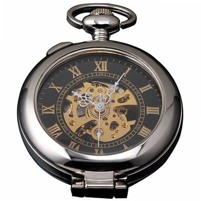 AMPM24 Unique  Magnifier Skeleton Mechanical Pocket WPK023