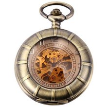 Antique Steampunk Vetro Pendant FOB Chain Classic Mechanical Pocket WPK118