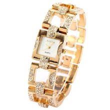 Luxury Bling Crystal MOP Dial Lady Steel Analog Gold Quartz Wrist WK1119