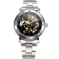Steampunk Skeleton Self-winding Auto Mechanical Stainless Man Gift PMW211