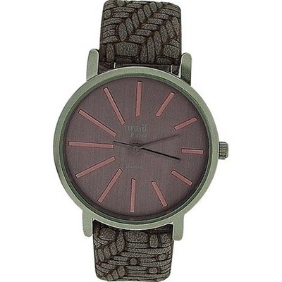 Anaii Pink 'Bambou' Lilac Dial Mauve Woven Effect Strap Ladies AP587