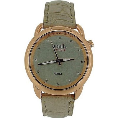 Anaii Pink 'Lana' Rose Gold Tone Beige Croc Effect PU Strap Ladies AP638