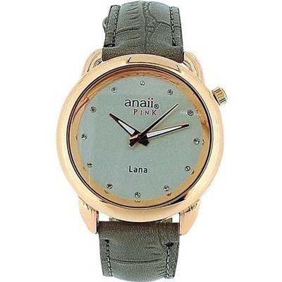 Anaii Pink 'Lana' Rose Gold Tone Grey Croc Effect PU Strap Ladies AP638