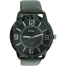 Anaii Pink 'Noir' Grey Dial Snake Skin Bezel Patent PU Strap Ladies AP625