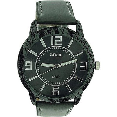 Anaii Pink 'Noir' Grey Dial Snake Skin Bezel Patent PU Strap Ladies AP625