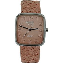 Anaii Pink 'Saigon' Pink Embossed Dial, Woven Effect PU Strap Ladies AP623