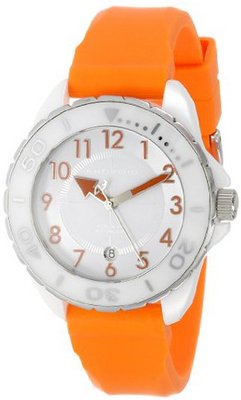 Android AD512AWRG Exotic White Ceramic Orange Rubber Strap