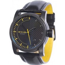 Animal WW3WC009-002 Burn Black Leather Strap