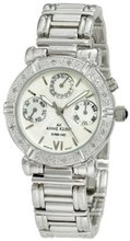 Anne Klein 10-7899MPSV Diamond Accented Multi-Function Silver-Tone