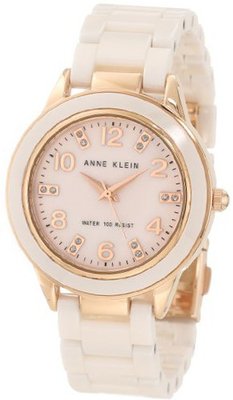 Anne Klein 10/9344RGLP Ceramic Rose-Tone and Light Pink Ceramic