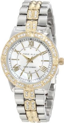 Anne Klein 10/9721MPTT Swarovski Crystal Accented Two-Tone Bracelet