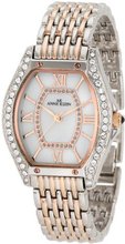 Anne Klein 10/9811MPRT Swarovski Crystal Accented Rosegold-Tone and Silver-Tone Bracelet